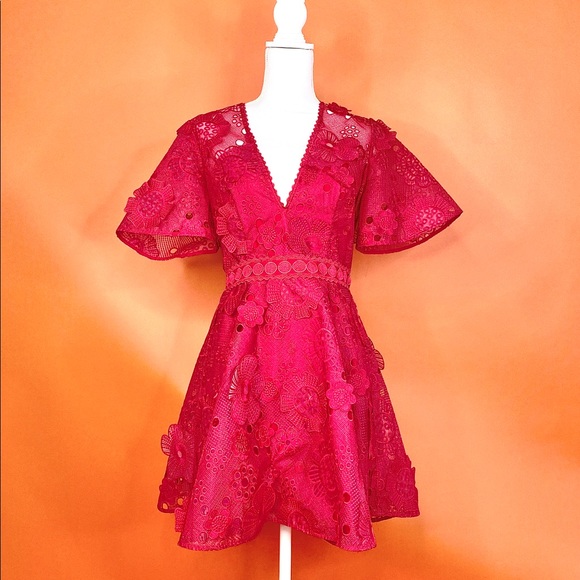 Talulah Spring Red Dress. - Picture 2 of 3